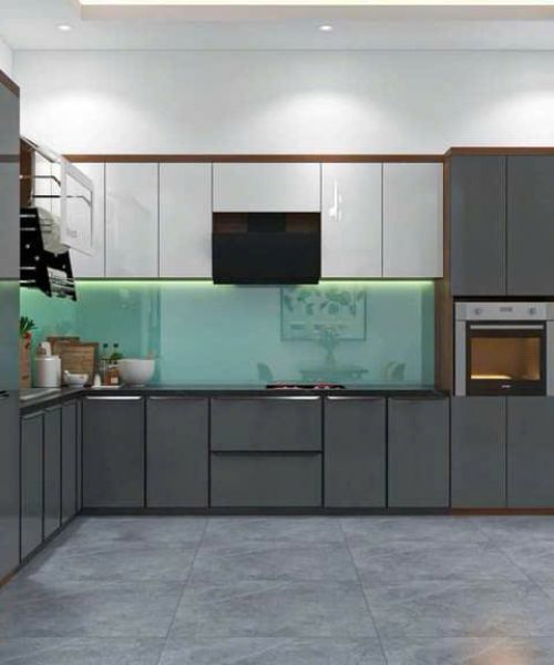 TỦ BẾP CÁNH KÍNH- CÁNH CNC